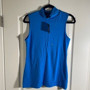 Express royal blue mock neck sleeveless shirt